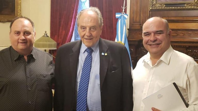 Cristian Horton, Carlos Heller y Carlos Mansilla