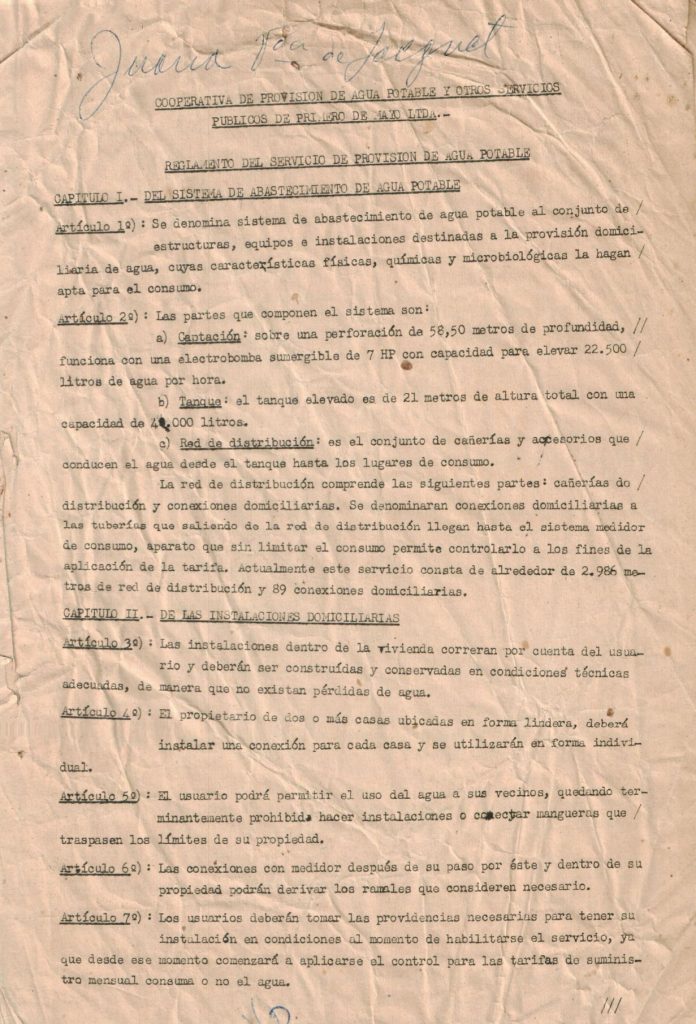 Reglamento de Servicio pag.1