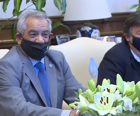 Dr. Carlos Iannizzotto con el Presidente